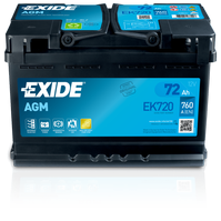 Autobatéria Exide EK720 AGM 12V 72Ah 760A