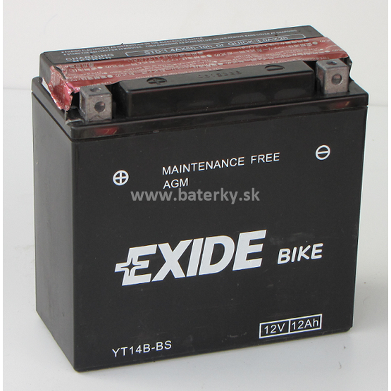 Motobatéria Exide Bike AGM PLUS YT14B-BS 12V 12Ah