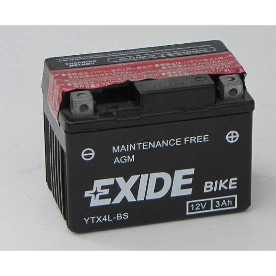 Motobatéria Exide Bike AGM YTX4L-BS 12V 3Ah