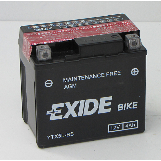 Motobatéria Exide Bike AGM YTX5L-BS 12V 4Ah