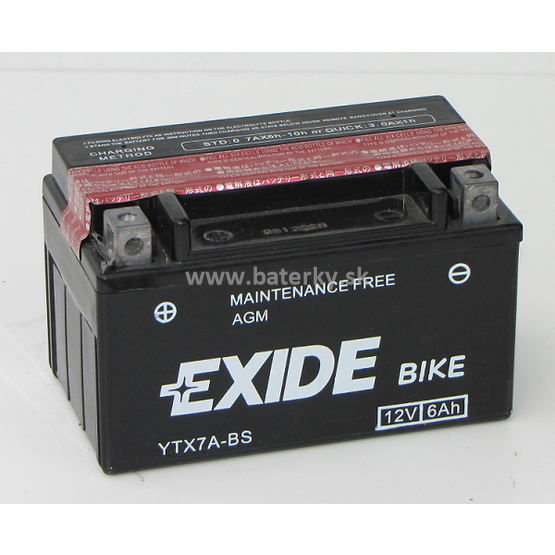 Motobatéria Exide Bike AGM YTX7A-BS 12V 6Ah
