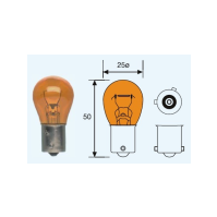 Žiarovka PY21 12V oranž.